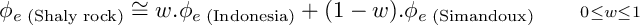 General effective porosity equation in water bodies