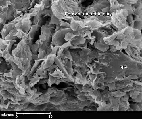 SEM Scan Eletroctronic Microscope photograph of a shale
