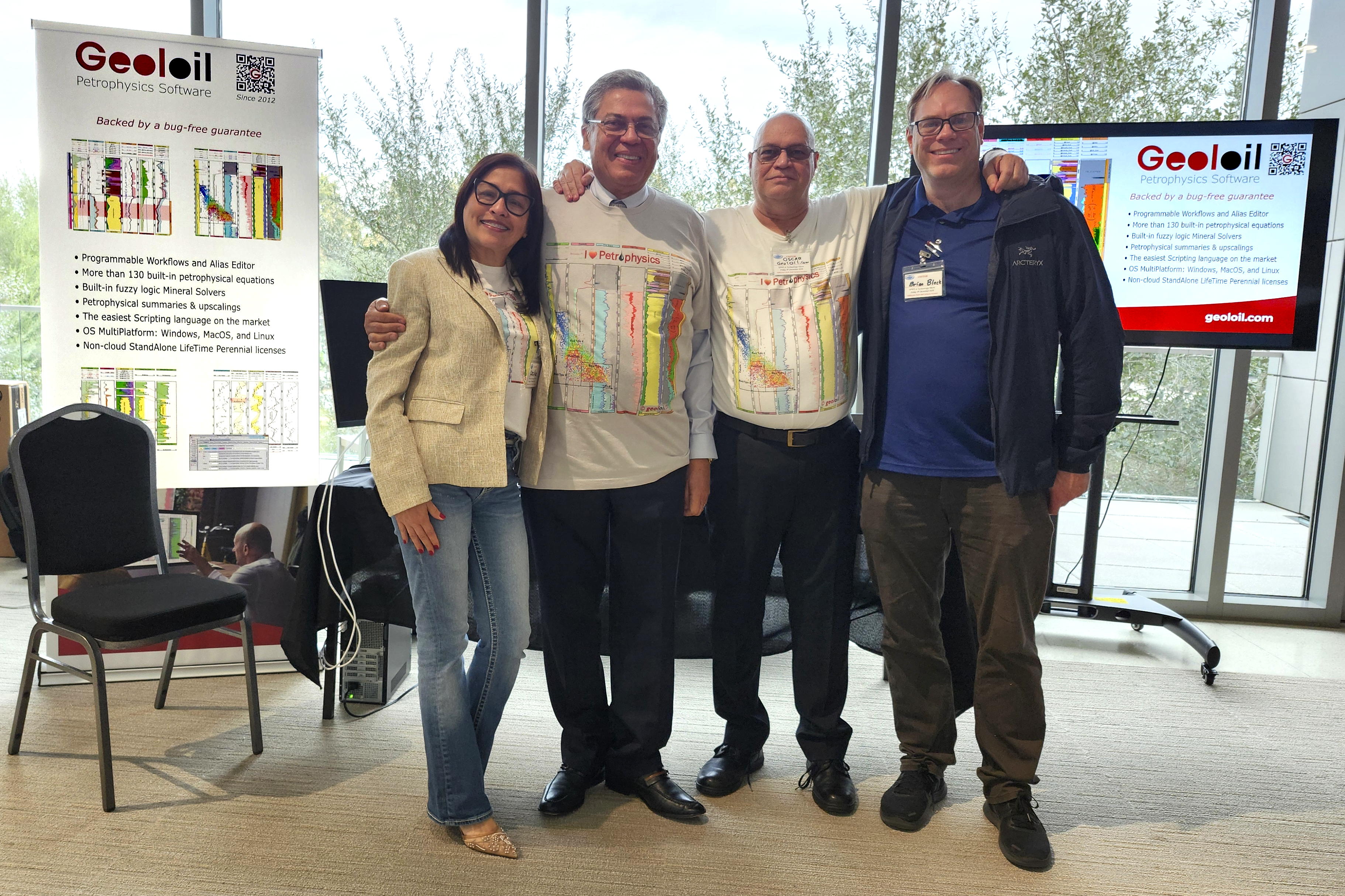 GeolOil exhibiting its software at the 2025 Dec 05 SPWLA Technolohy Show in Houston, Texas.