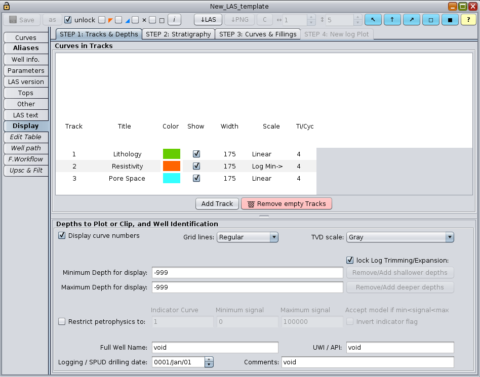 GeolOil TVD Scale widget