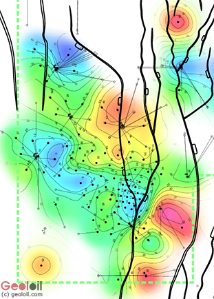 Facies Channel Map made with GeolOil software.