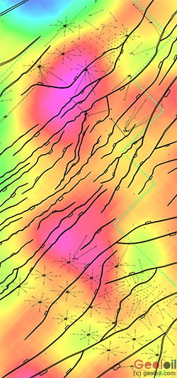 optimistic map scenario of a hydrocarbon column
