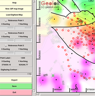 Digitizing a map with GeolOil