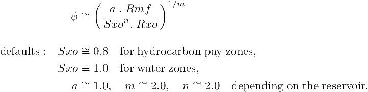 Equation to estimate porosity in clean reservoirs from micro-resistivity