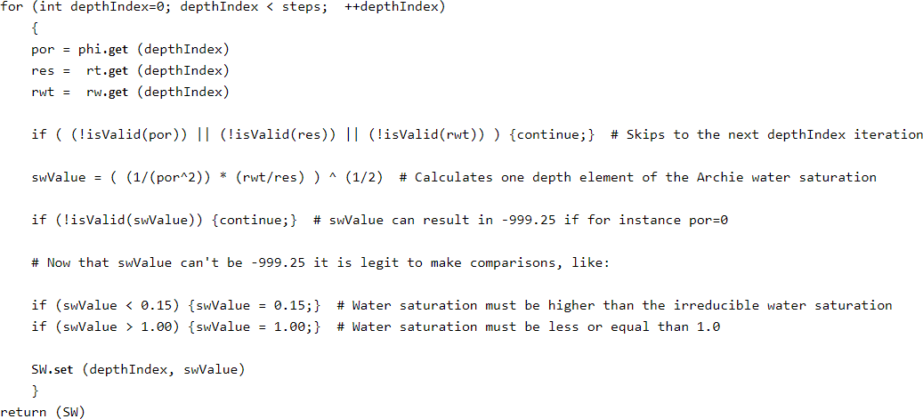 GeolOil GLS Script example to define a function